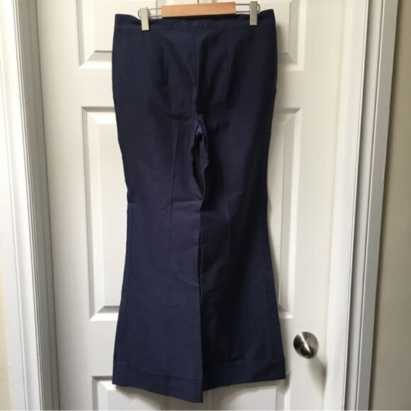 AWSS Navy Blue Ribbed Flare Pants - Picture 5 of 8